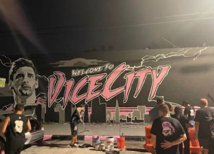 Así era el mural dedicado a Lionel Messi por los ultras del Inter Miami antes de ser vandalizado