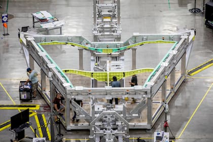 Así era la base del X-59 cuando comenzó a construirse en 2019