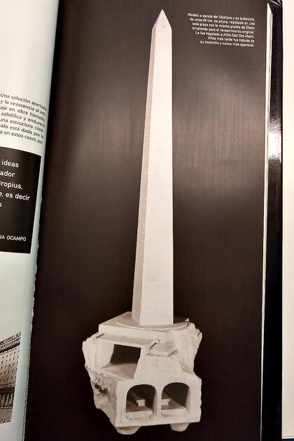 Así era la réplica del obelisco