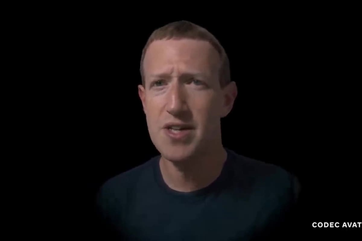 Así es el avatar hiperrealista que mostró Mark Zuckerberg