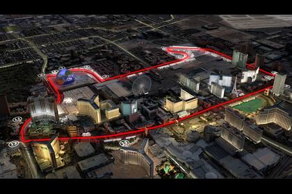 Así es el circuito de Las Vegas, donde la Fórmula 1 regresa 42 años después de la última vez