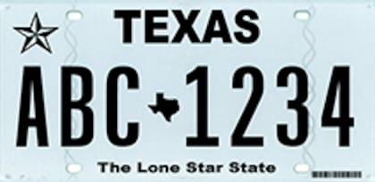 Así es el diseño Texas Classic para las matrículas