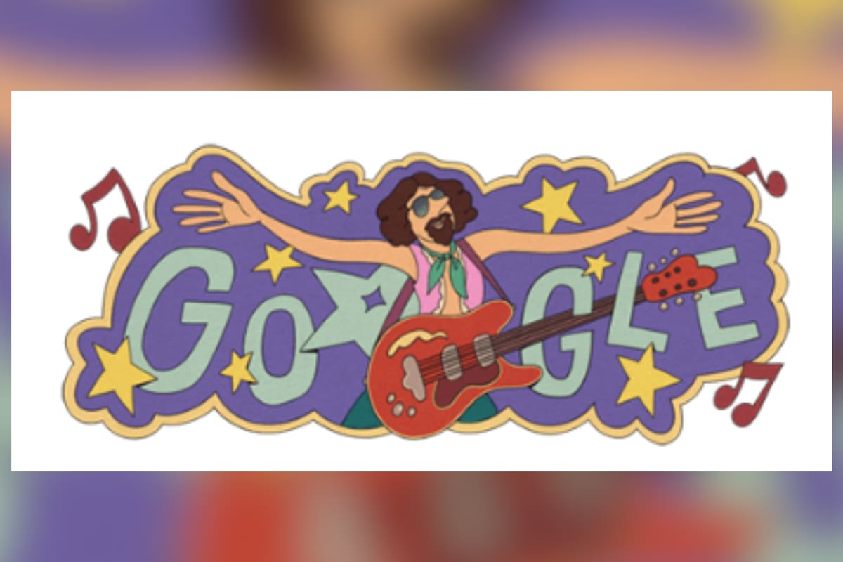 Así es el doodle que preparó Google para homenajear al músico brasileño Raul Seixas (Foto: Google)