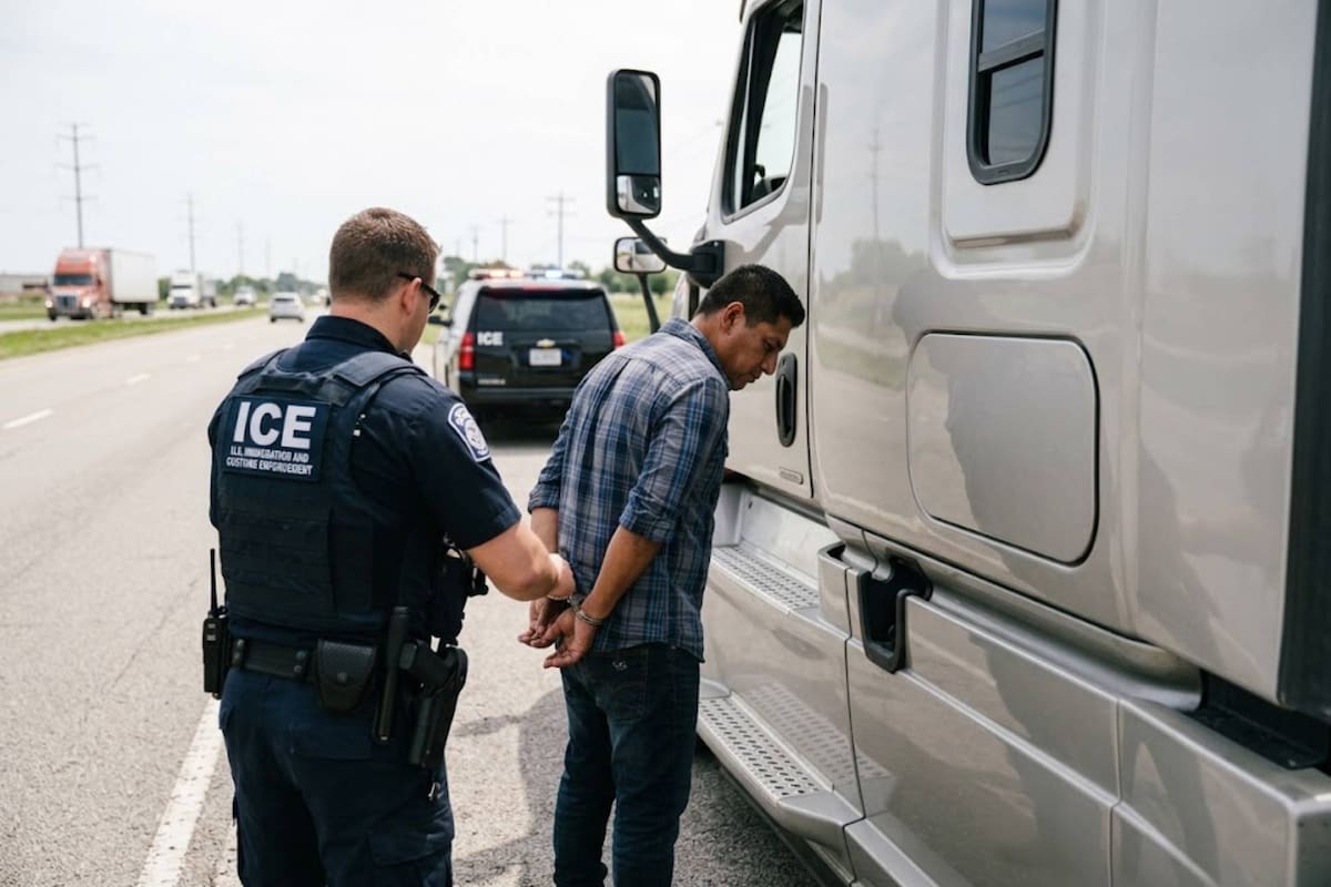 Así es el esquema de operativos del ICE dirigidos a camioneros nacidos en el extranjero