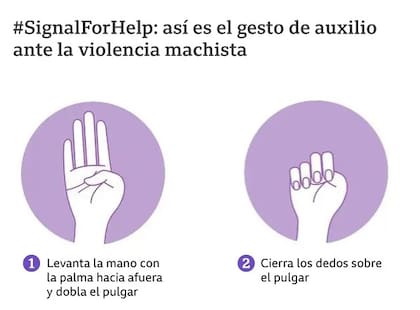 Así es el gesto con la mano que se debe hacer para pedir ayuda por violencia de género