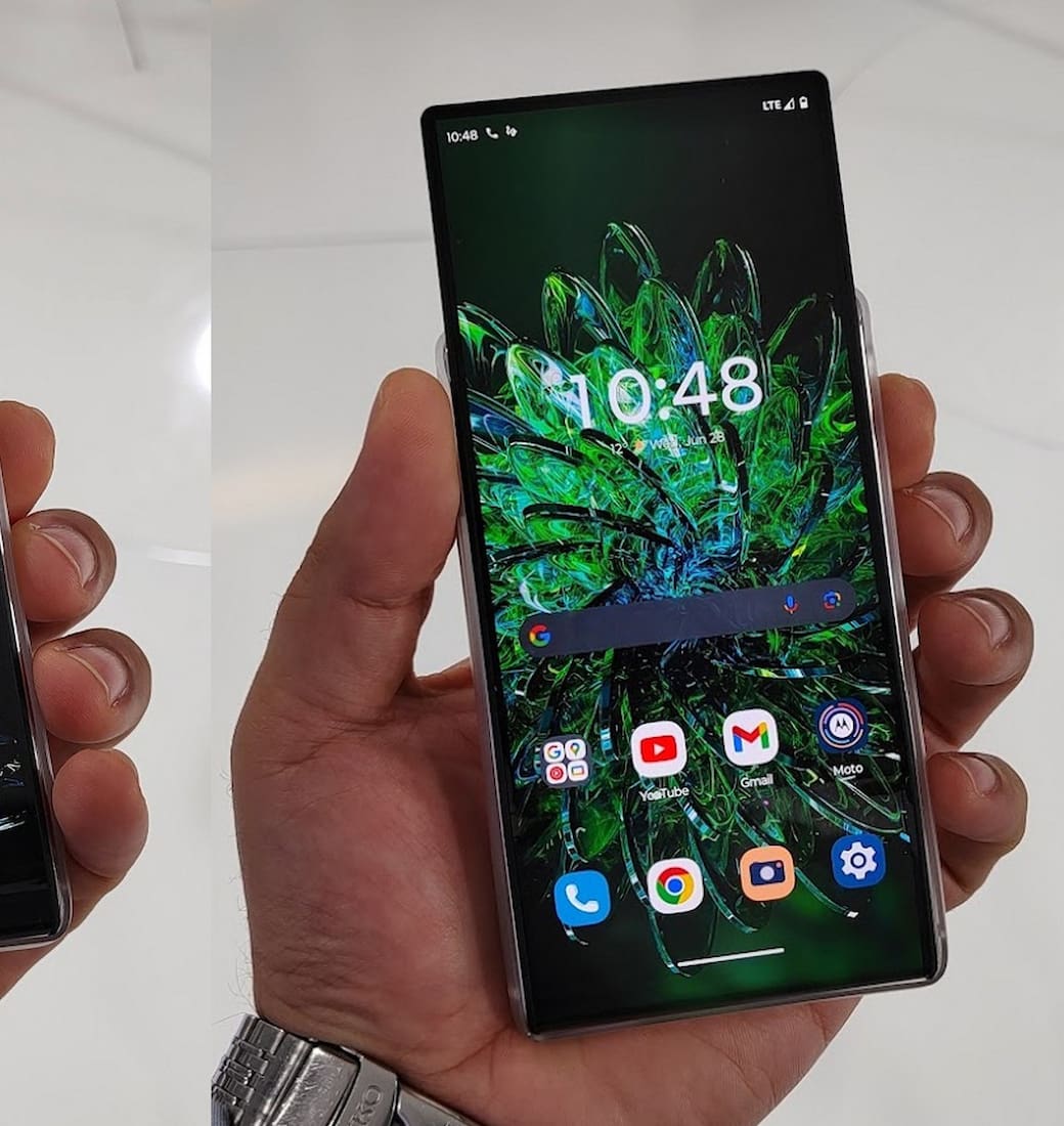 Así es el Moto RIZR, el teléfono convertible de Motorola que transforma su pantalla de 5 a 6,5 pulgadas con un botón