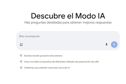 Así es el nuevo modo de búsqueda de Google, llamado Modo IA