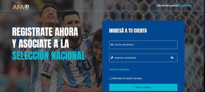 Así es el portal de AFA ID que se lanzó este miércoles; los hinchas pueden hacerse socios de la selección