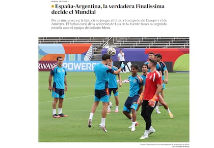 Así es el título de El País sobre la final del Mundial 2026