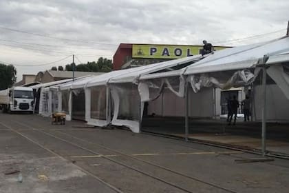 La carpa donde los socios de Boca votarán el domingo a su nuevo presidente