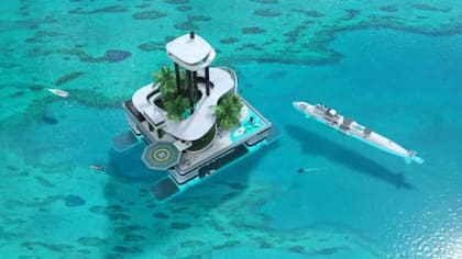Así es la isla flotante que podrá ser incluida en el paquete junto a submarino