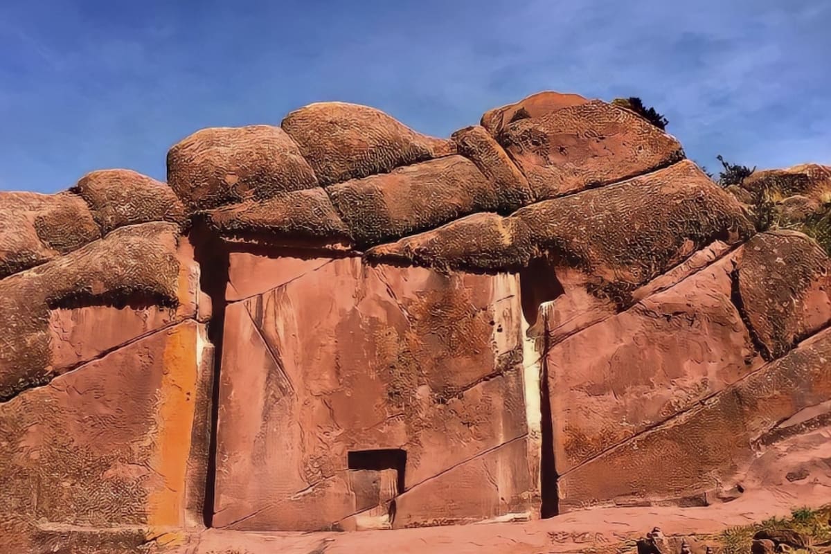 Así es la "Puerta de los Dioses", que tiene siete metros de alto