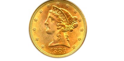 Así es una moneda Liberty de oro