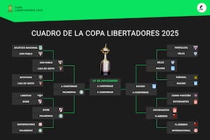 Así está el cuadro de cuartos de final de la Copa Libertadores 2025, con dos equipos clasificados a semifinales