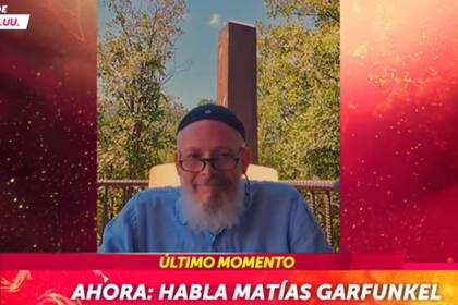 Así está hoy Matías Garfunkel (Foto: Captura de TV / América)