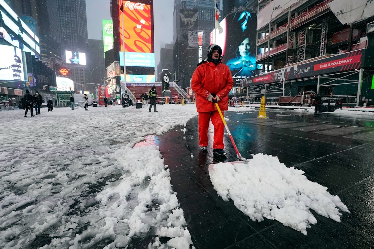 Así estará el clima durante los festejos por Año Nuevo en la ciudad de Nueva York (AP Foto/Richard Drew)