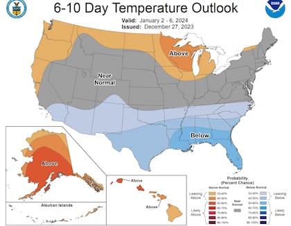 Así estarán las temperaturas en Año Nuevo