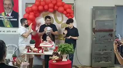 Así festejaba su cumpleaños Arruda antes de ser asesinado por un seguidor de Bolsonaro