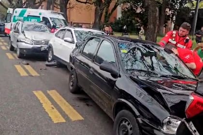 Así fue el choque en cadena en Recoleta: tres de los conductores debieron ser trasladados a hospitales
