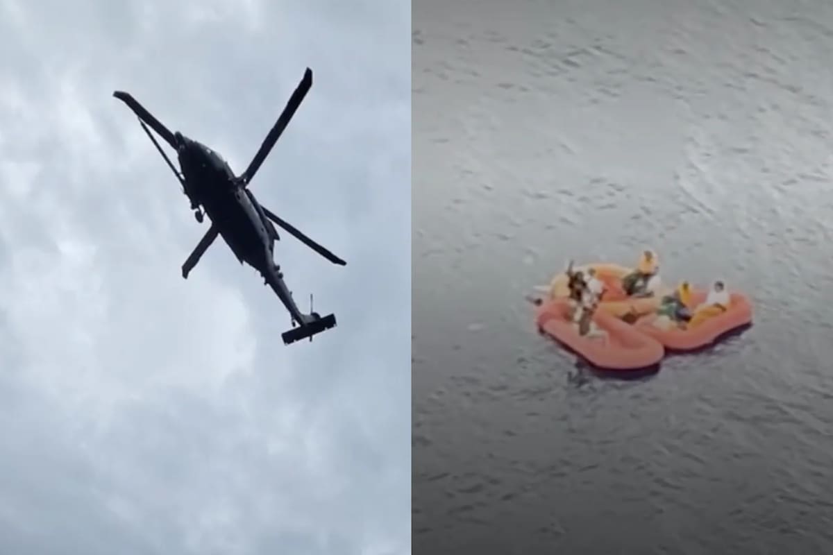 Así fue el rescate de 11 pasajeros que habían caído en el agua cerca de la costa de Florida tras un accidente con una avioneta