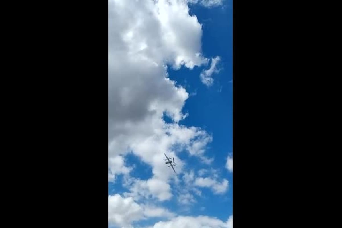 Así fue la caída del drone en el vuelo de prueba en el Aeropuerto de La Plata