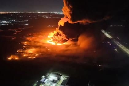 Así fue registrada la explosión de Ezeiza desde el aire