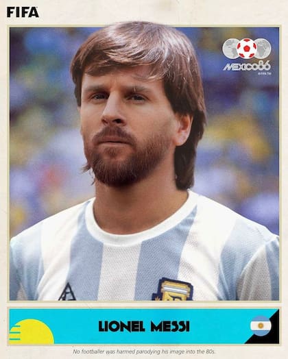 Así hubiese lucido Messi en el '86, según la FIFA