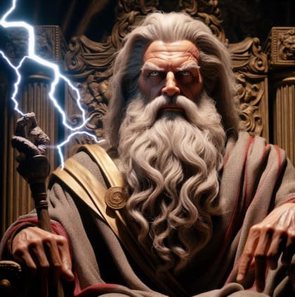 Así imagina la inteligencia artificial a Zeus