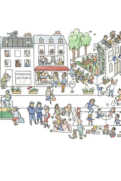 Así imaginó Carlos Moreno el concepto de "ciudad de 15 minutos" para París que fue tomado como concepto aplicar en otras ciudades del mundo