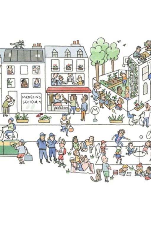 Así imaginó Carlos Moreno el concepto de "ciudad de 15 minutos" para París que fue tomado como concepto aplicar en otras ciudades del mundo