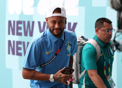 Así llegaba Neymar al New York New Jersey Stadium para enfrentar a Noruega por los octavos de final de la Copa del Mundo 2026.