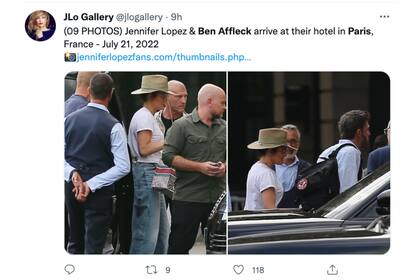 Así llegaron Jennifer López y Ben Affleck a París