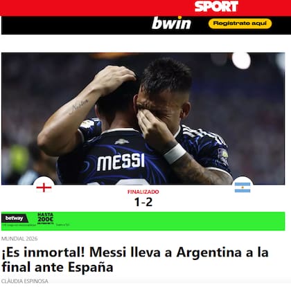 Así lo describió Sport
