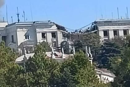 Así luce ahora el cuartel general ruso de la Flota del Mar Negro