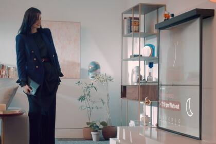 Así luce el concepto de pantalla transparente OLED shelf desarrollado por LG Display