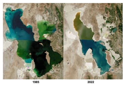 Así luce el deterioro del Great Salt Lake con el paso de los años