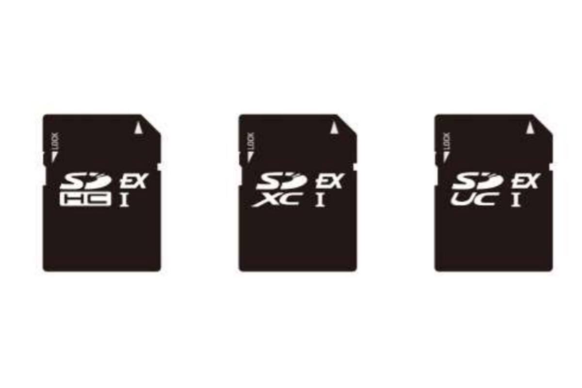 Así luce el diseño de las tarjetas SD con el nuevo estándar que permite transmisiones de hasta 4 GB por segundo, una tecnología que por ahora no estará disponible en los modelos microSD