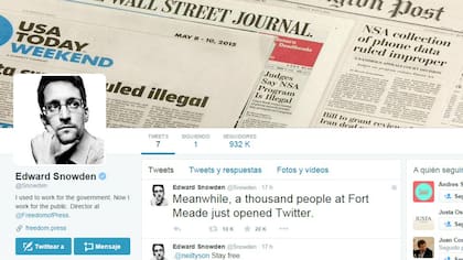 Así luce el perfil de la cuenta de @snowden, que el ex topo de la CIA abrió hoy