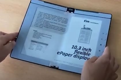 Así luce el prototipo de pantalla plegable de tinta electrónica, una tecnología que podría transformar los futuros lanzamientos de lectores de e-books