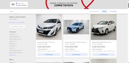 Así luce el sitio web