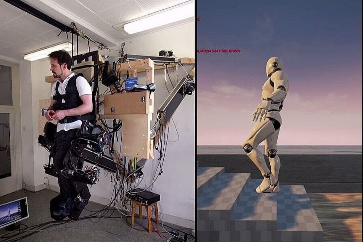 Así luce Holotron, el exoesqueleto que funciona como un control de mando completo para controlar un avatar en un entorno de realidad virtual