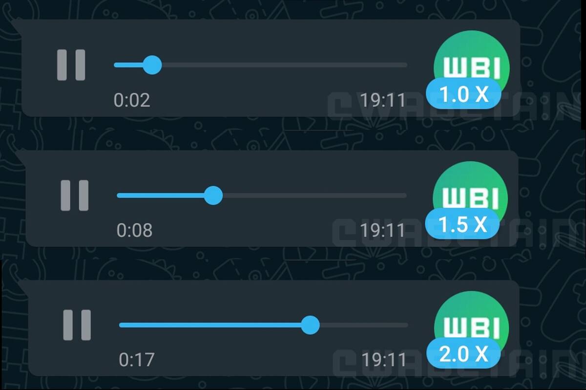 Así luce la nueva función que permite acelerar los mensajes de voz en WhatsApp, según una serie de capturas de pantalla publicadas por WABetaInfo