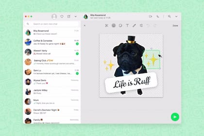 Así luce la nueva herramienta de creación y edición de stickers, una función que estará integrada en la próxima actualización de las versiones WhatsApp Web y Escritorio
