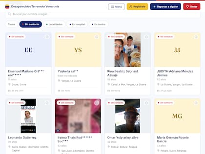 Así luce la sección de personas que no han podido ser contactadas.