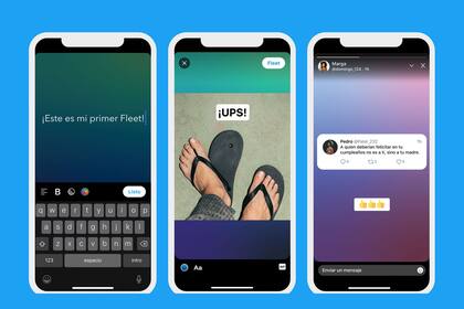 Así lucen los Fleets de Twitter, la nueva modalidad de publicación de contenido efímero, disponible solo por 24 horas