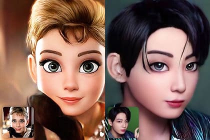 Así lucen los retratos modificados por Voilá AI Artist, la aplicación que transforma las fotos en caricaturas al estilo Pixar de Disney