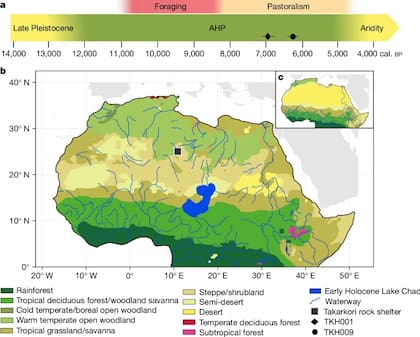 Así lucía el norte de África durante el Período Húmedo, hace entre 14.500 a 5000 años