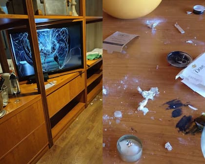 Así lucía la habitación del hotel donde Liam se hospedaba al momento que ingresó la Policía