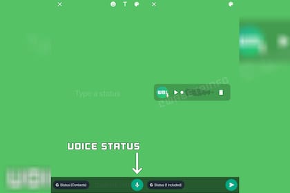 Así lucirá la herramienta para incluir notas de voz en los estados de WhatsApp