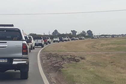 La marcha desde Ceres al límite con Selva fue con una gran cantidad de vehículos